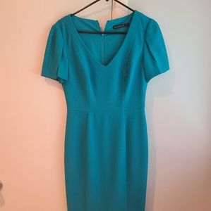 Black Halo teal dress Size 6